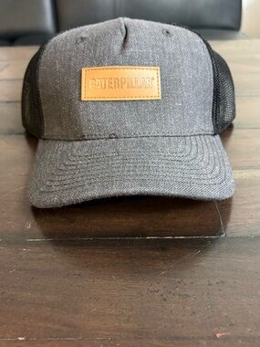 Caterpillar Black Mesh and Gray Bill Trucker Hat